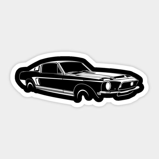 1968 Shelby GT500KR Sticker by autoblastid